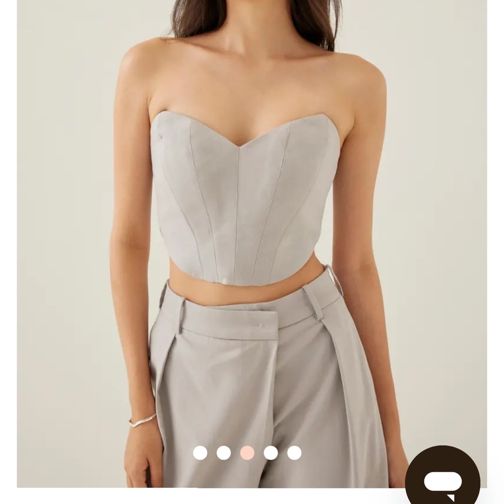 Love Bonito Olwyn Bustier Crop Top Large